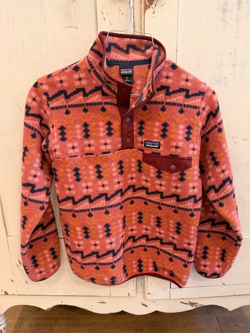 Patagonia Girl’s Synchilla Pullover Printed Size Medium 8